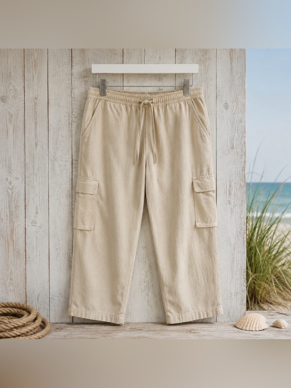 Liverpool The Rascal Cargo Pants 16/33 Sandy Cove NWOT